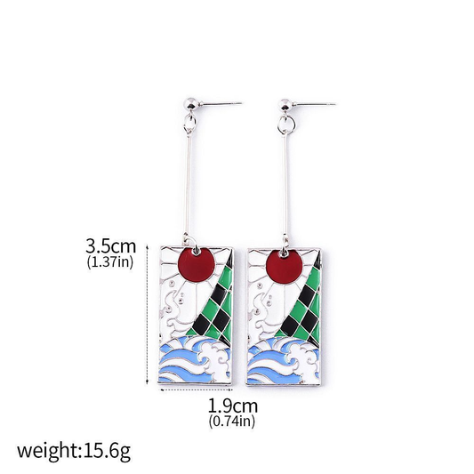 Pendientes Demon Slayer – Estilo Tanjiro