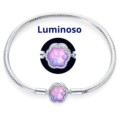Pulsera Huella de Mascota Luminosa – Base para charms