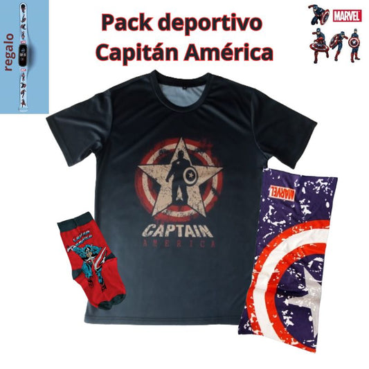 Pack Deportivo Capitán América para Adulto
