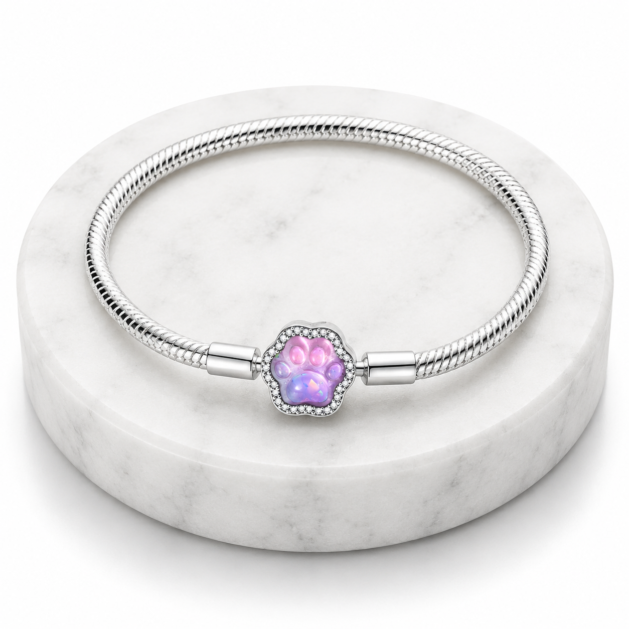 Pulsera Huella de Mascota Luminosa – Base para charms